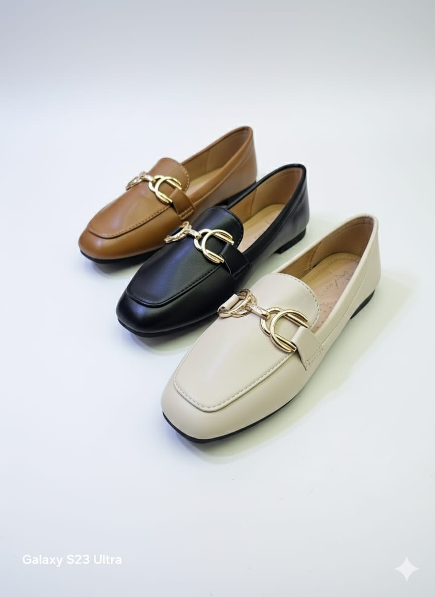 أحذية أوكسفورد بسلسلة معدنية للنساء